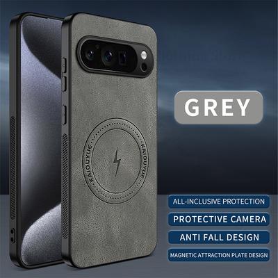 Für Google Pixel 10 9 Pro XL Für Magsafe Leder Handyhülle Für GOOGLE Pixel 9 8 7 6 10 Pro Capa Magnetische Silikon Bumper Hülle
