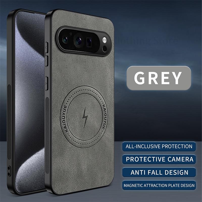 Pro Google Pixel 10 9 Pro XL Pro Magsafe Kožené Pouzdro na Telefon Pro GOOGLE Pixel 9 8 7 6 10 Pro Capa Magnetický Silikonový Kryt Nárazníku