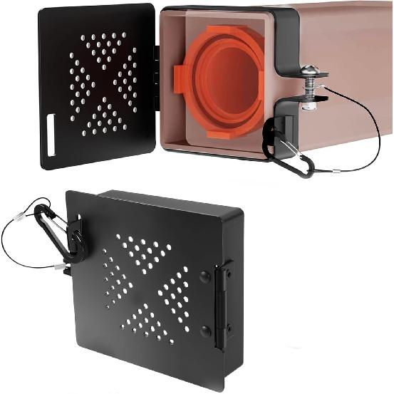 2 Pack Aluminum RV Bumper End Cap- Fits Standard 4-Inch Square Camper Bumpers, Sewer Hose Storage Cap With No-Ect Vent Holes, Motorhome Outdoor