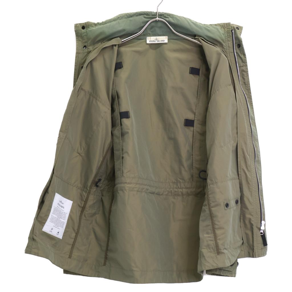 STONE ISLAND 741540922 Green 21 Stainless Steel Nylon Repsfield Jacket Jacket M khakiUsed