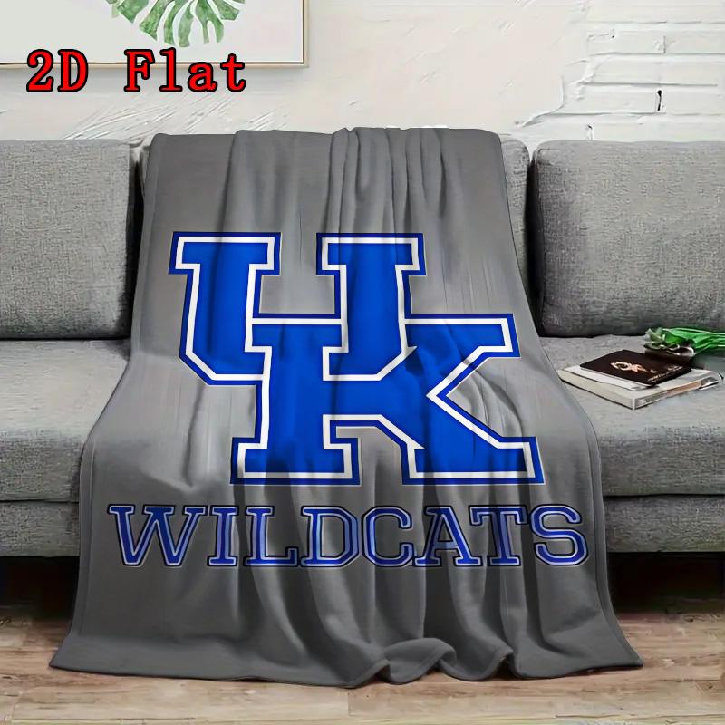 Kentucky 2D Flat Pattern Flannel Blanket High quality All Seasons Warmth and Comfort Perfect for Christmas Gifts.MMT0918380