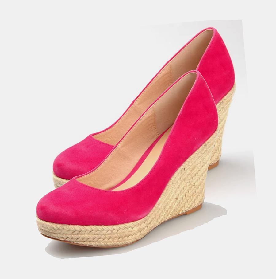 2025 Nové espadrilky Dámské klínky platformové lodičky kulatá špička pohodlné ležérní párty práce dámské boty na vysokém podpatku