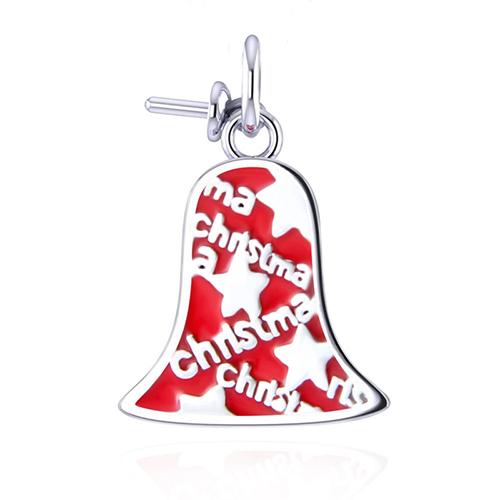 

CLUCI Sterling Silver 925 Bell Christmas Pendant Women Pearl Pendant for Necklace Bracelet SP372SB-1 серебряный