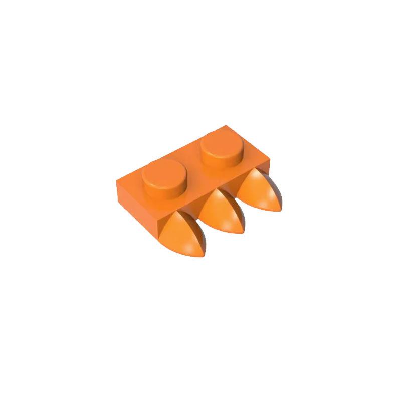

30pcs MOC compatible parts 15208 board modification 1 x 2 with 3 teeth building block particles DIY educational children s toys 30pcs оранжевый