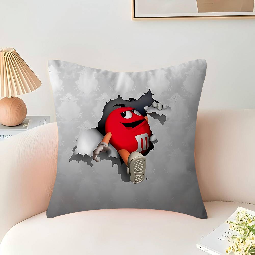 

M-M And M-Ms Cushion Cover Pillowcase Upholstery Sofa Throw Pillow Home Decor Pillowcas 16x16Inch