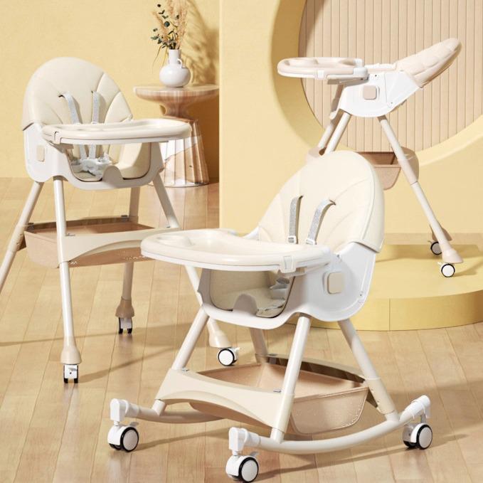 Adjustable Foldable Baby High Chair with Recline Function