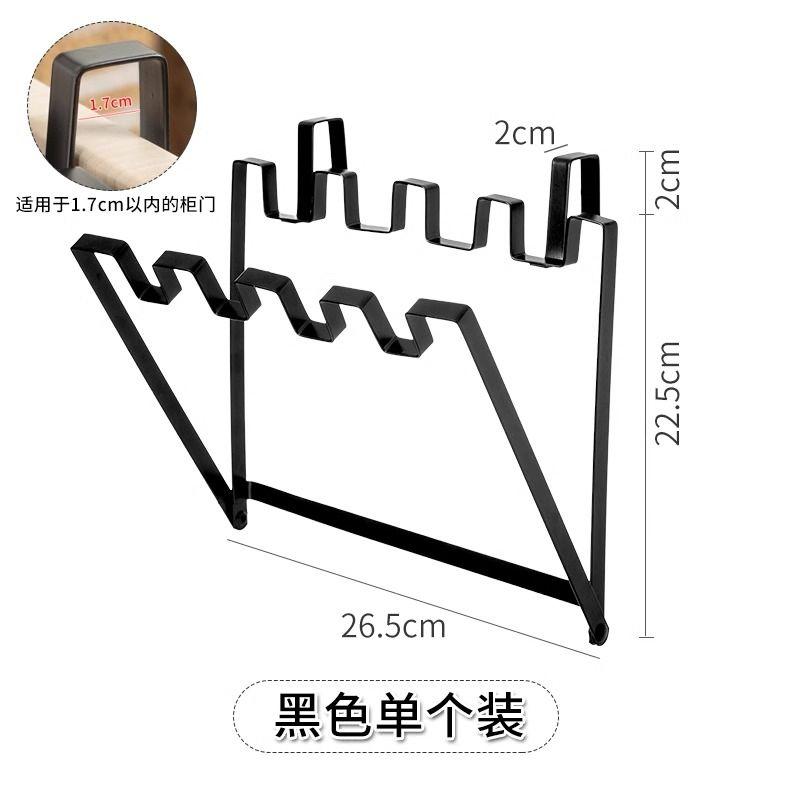 

Складная мусорная полка для кухонного шкафа, подвесной крючок для пластикового пакета, настенный кронштейн для мусорного мешка из кованого железа чёрный