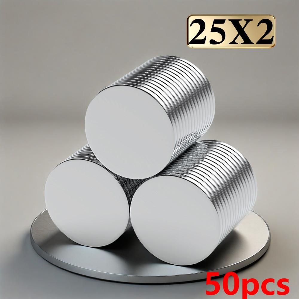 25x2mm Imans Refrigerator Magnets for DIY Office Whiteboard Workshop Suitable Tools Home Workplace