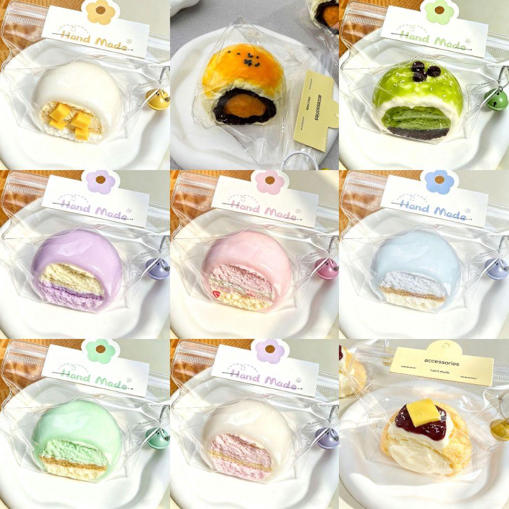New Simulation Dessert Squeeze Toys Slow Rebound Cake Sensory Fidget Toy Glutinous Rice Dumpling Decompression Toy Gifts