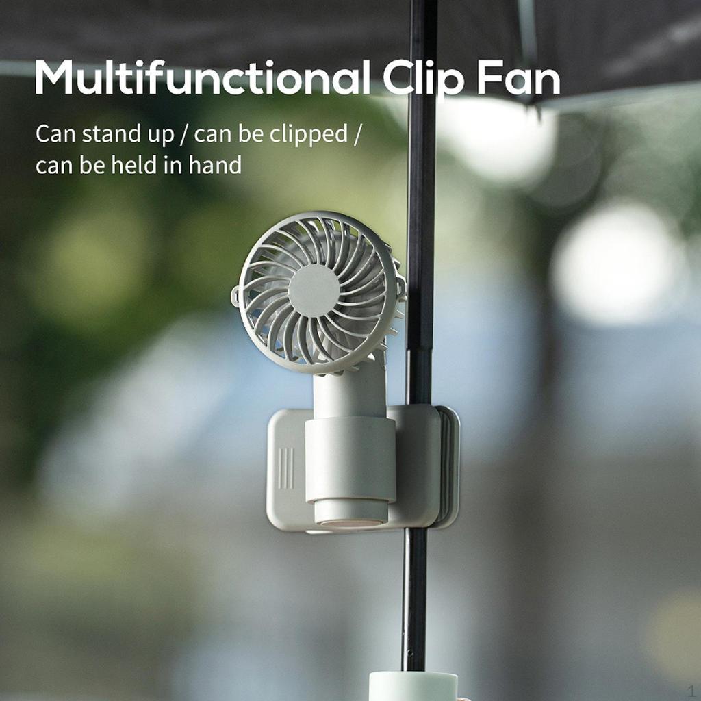Clip On Fan 3 Speed Adjustable Angle Low Noise Detachable Base Desk Personal for Office