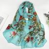 Sun-Resistant Silk Scarf Breathable Long Wraps Durable Bandana  for Women