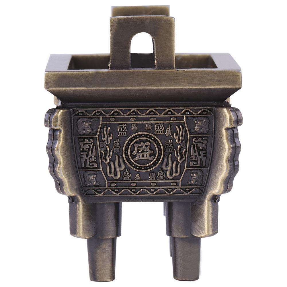1Pc Mini Multi function Incense Stick Burner Holder Censer for Home Office Hotel(Bronze)