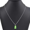Handmade Gradient Color Candy 7 Color Cute Judy Cartoon Bear Charm Necklace for Women Girl Jewelry Gift