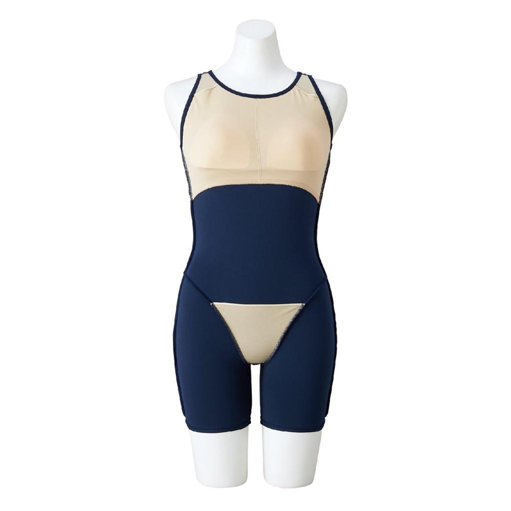 Mizuno Basic Swimsuit for Competitive and School Use Women's All-in-One N2MGAC03, Navy, Swimming, Practice,