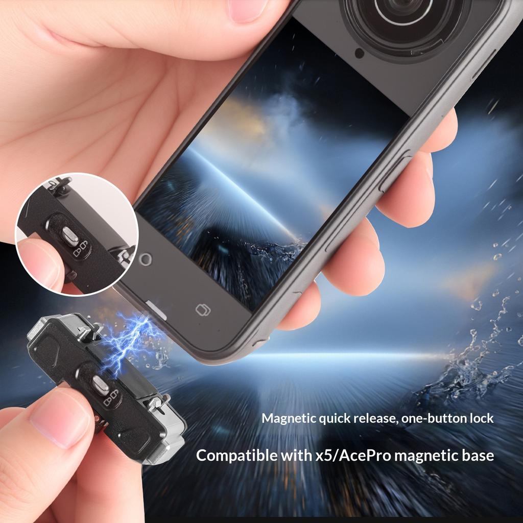 STARTRC Camera Base for Insta360 Ace Pro 2/Ace Pro/X5 Magnetic Quick Release Mount Expansion Accessory