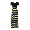 Women Fashion  Gradient Print Short  Sleeve Spaghetti Maxi Dress