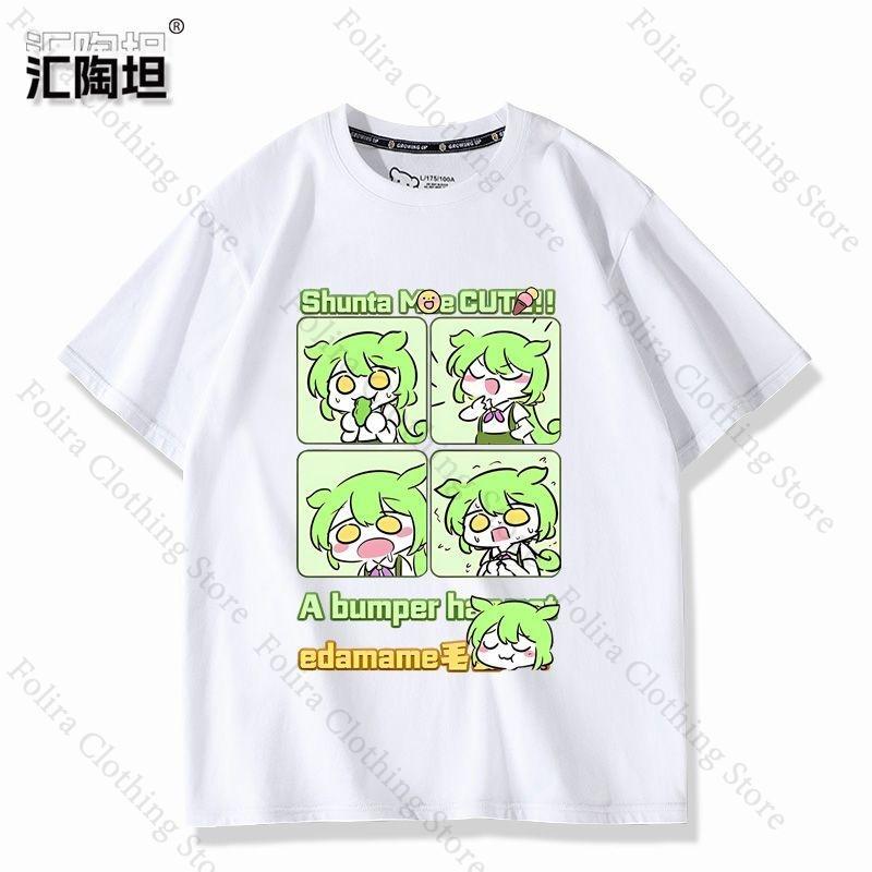 

Virtual Singer Fukuya Series Kawaii Print Tshirt for Women Unisex Short Sleeve Tee Summer Tops Daily Clothes for Unisex Women S