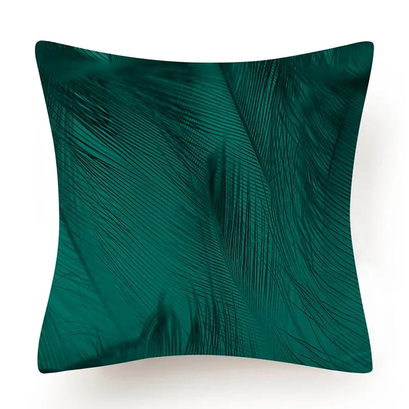 New Blue Green Geometry Print Cushion Cover Modern Nordic Simple Decorative Pillow Cover Livingroom Sofa Couch Throw Pillow