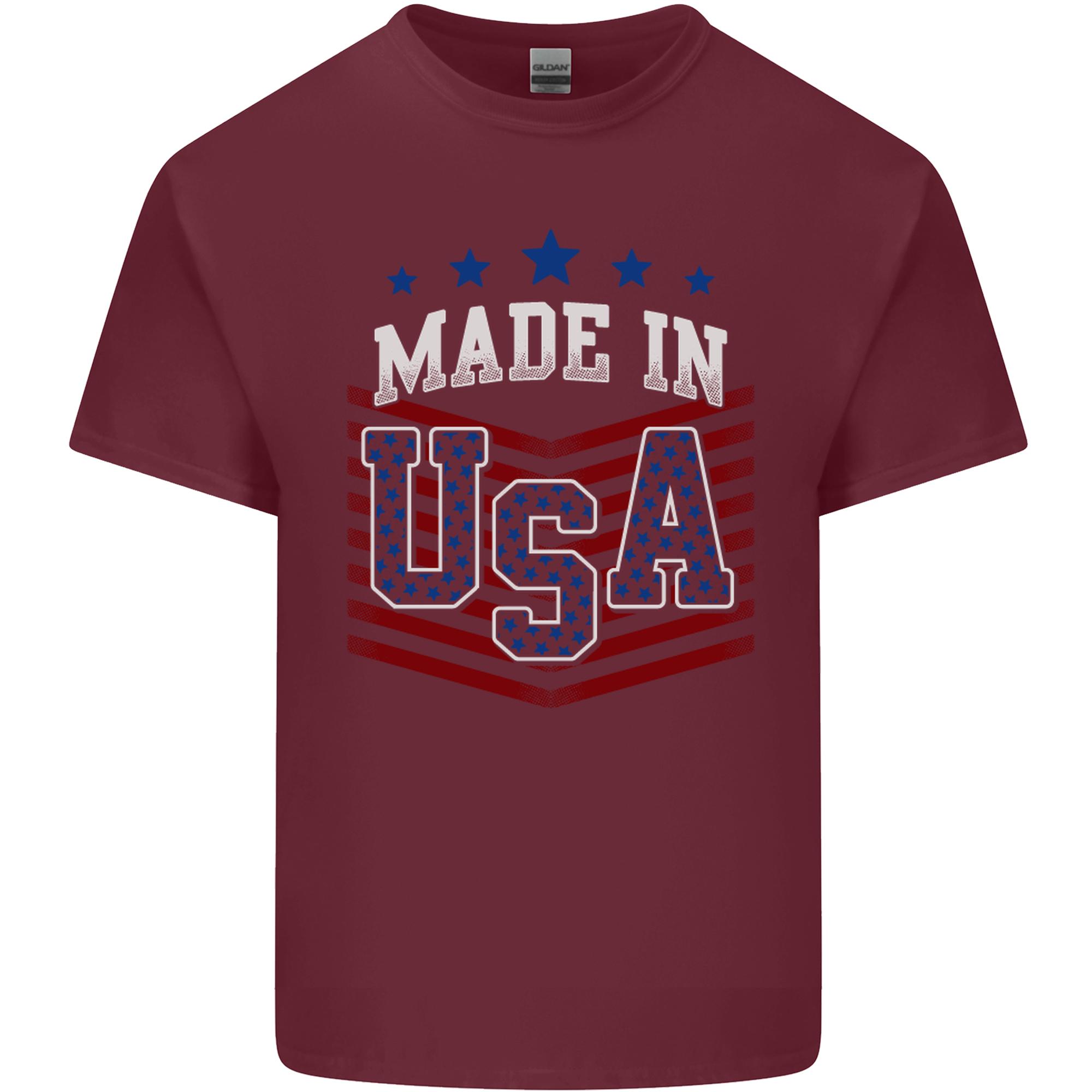 Made in the USA America American Unisexs Light Cotton TShirt S