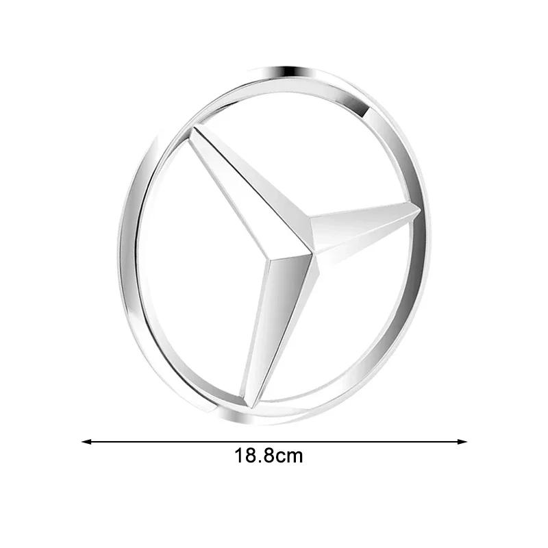 BQAZ9 18.8/21cm Car Front Grille Large Badge Decal for Mercedes Benz GLA GLB AMG GLS G C E GLE GLB A AMG Cover Decoration Accessories