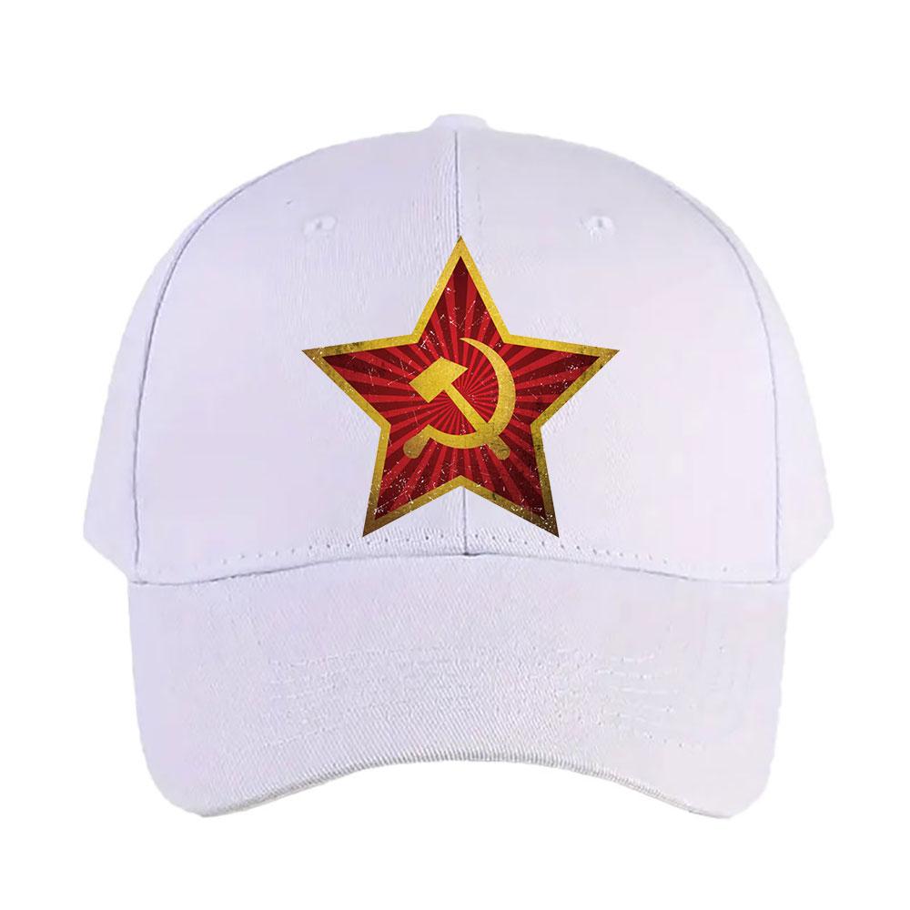 Soviet Red Star Insignia Distressed Cap Summer Women Unisex Adult Peaked Hat Fashion Casual Adjustable Printed Baseball Caps