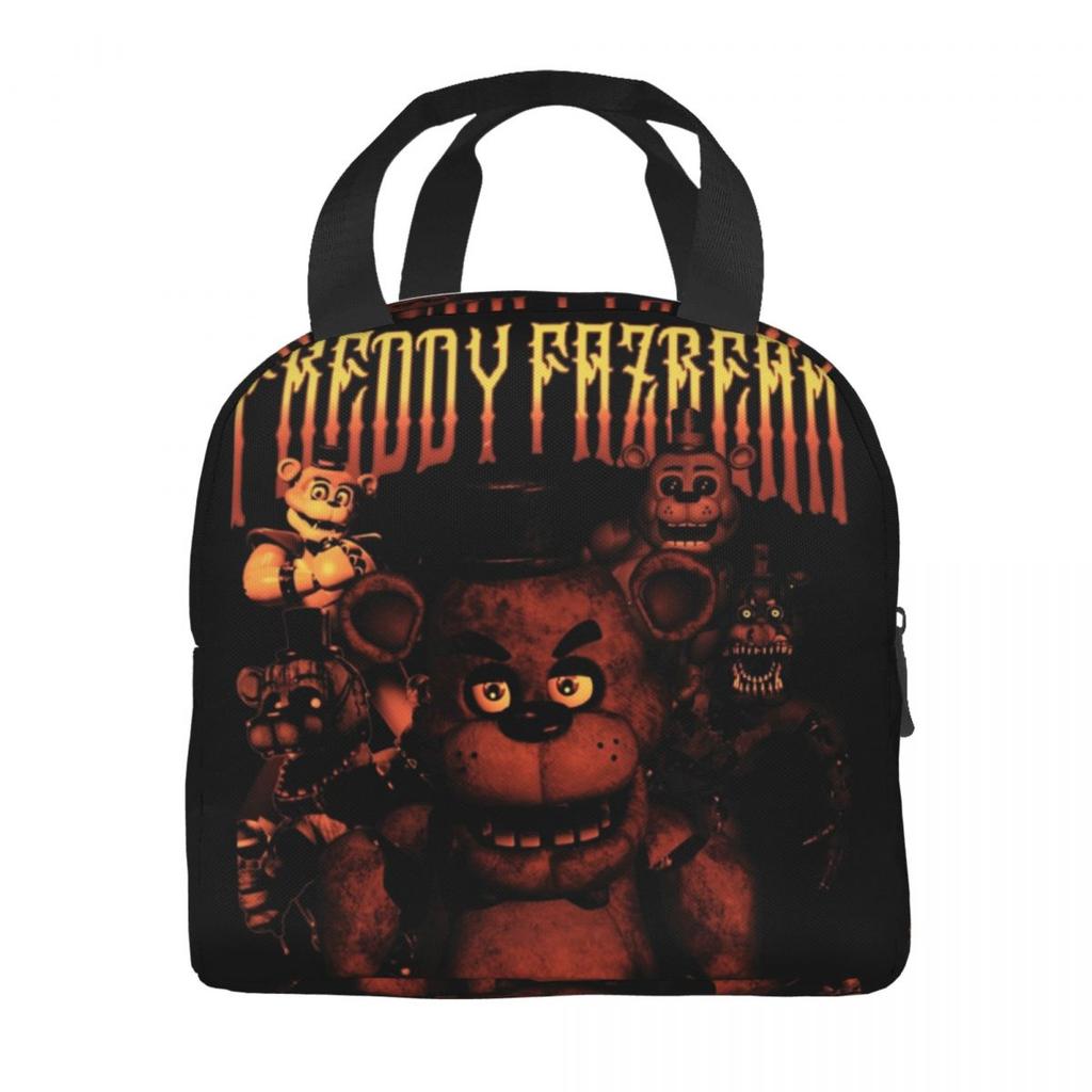 FNAF At Freddys Product Insulated Lunch Bag For Picnic Food Storage Bag Leakproof Thermal Cooler Lunch Boxes