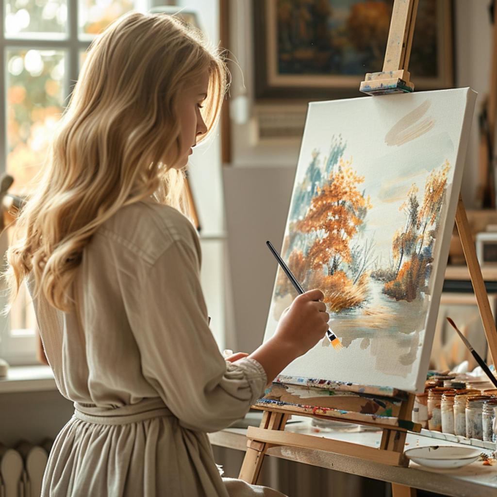 4pcs Comb Artist Paint Brushes Set For Oil Acrylic Flat Tip Kit Paint Brushes For Nylon Paint Brushes Artist Watercolor Painting