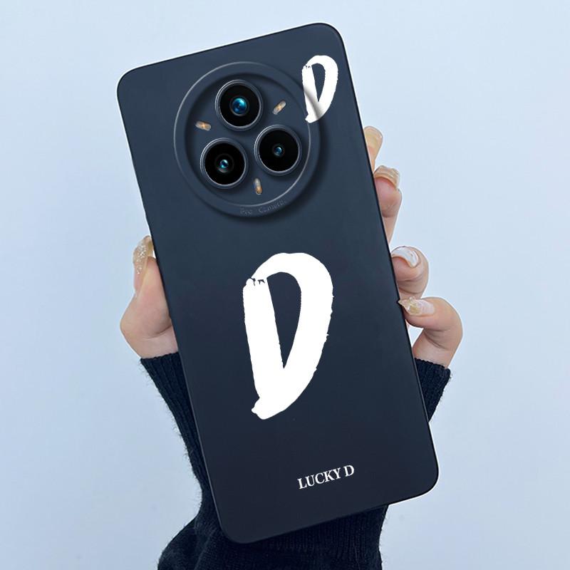 For Realme 14 Pro 14Pro+ 5G Cover Case Lucky Initial Letter Couple Silicone Soft Phone Bumper for Realme14 Pro Plus 2025 Casing