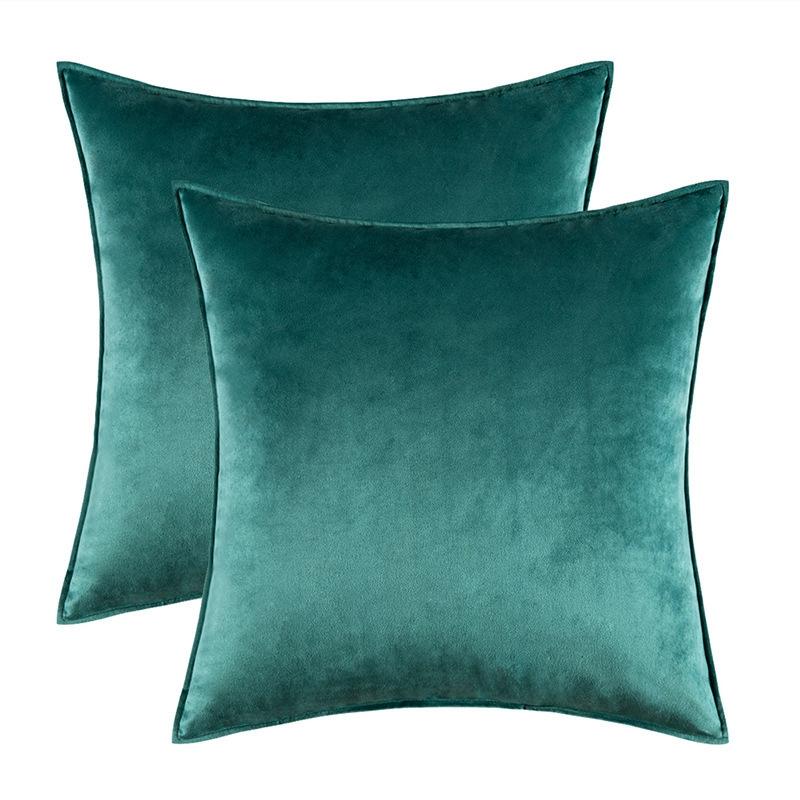 2pcs Luxurious Italy Velvet Pillowslip Throw Pillow Covers High Grade Solid Color Gift Cushion Case For Living Room Sofa Bed