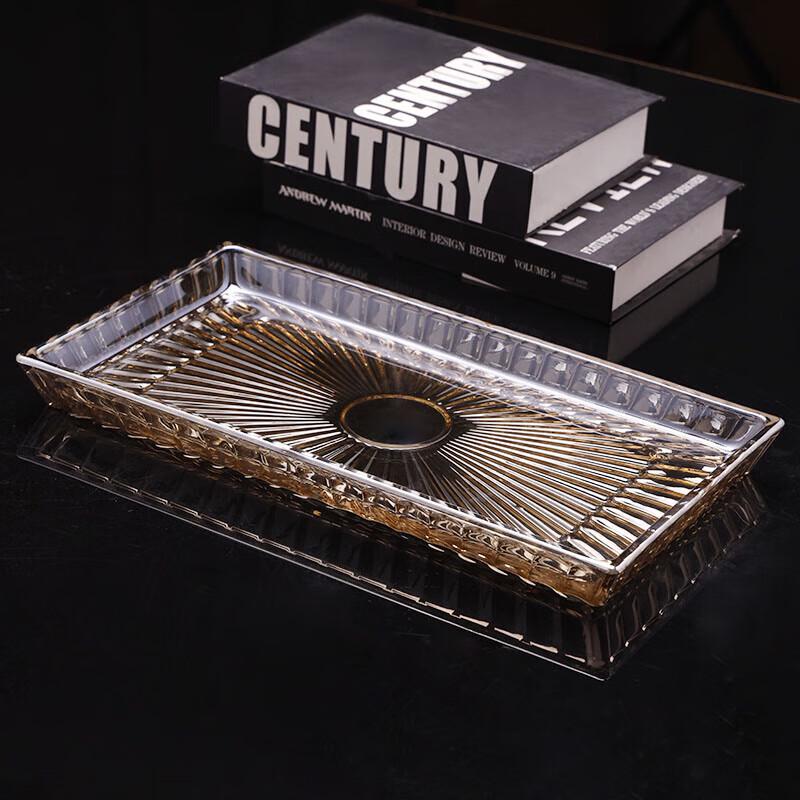 CHAHUA Crystal Glass Rectangular Fruit Tray