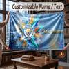 Custom Name Flannel Throw Blanket Manchester City Pattern Warm Home Decoration