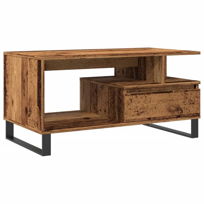 VidaXL Coffee Table Old Wood 90x49x45 Cm Engineered Wood 857454