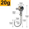 MrLurion 30pcs 1g 2g 3g 5g 10g 14g 18g 22g 25g 28g Fishing jigging head hook ,round head rigs fishhook for soft worm crank lures