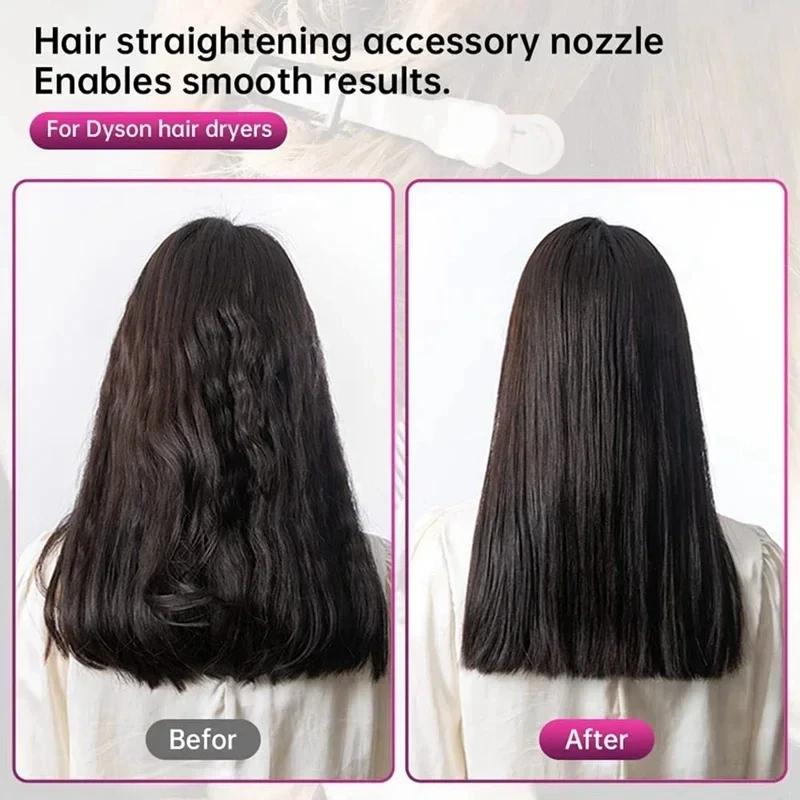 Hair Dryer Straight Nozzle Attachment For Dyson Airwrap HD Straight Plate Clamp Hair Styling Straightening Tool