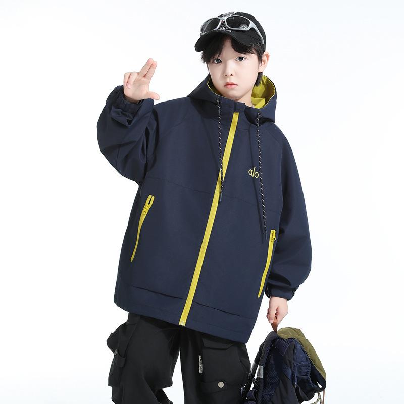 

Красивая куртка-ветровка с капюшоном для больших мальчиков 2025 весна-осень Over 1000 pieces темно-синий