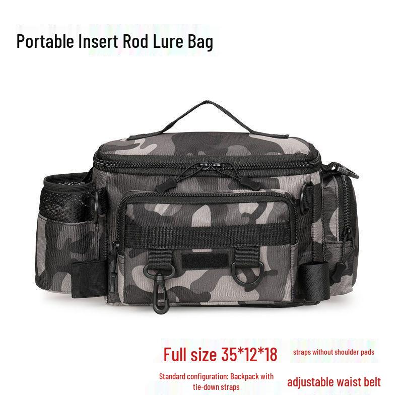 A1R Waterproof Outdoor Fishing Shoulder Bag with Rod Holder