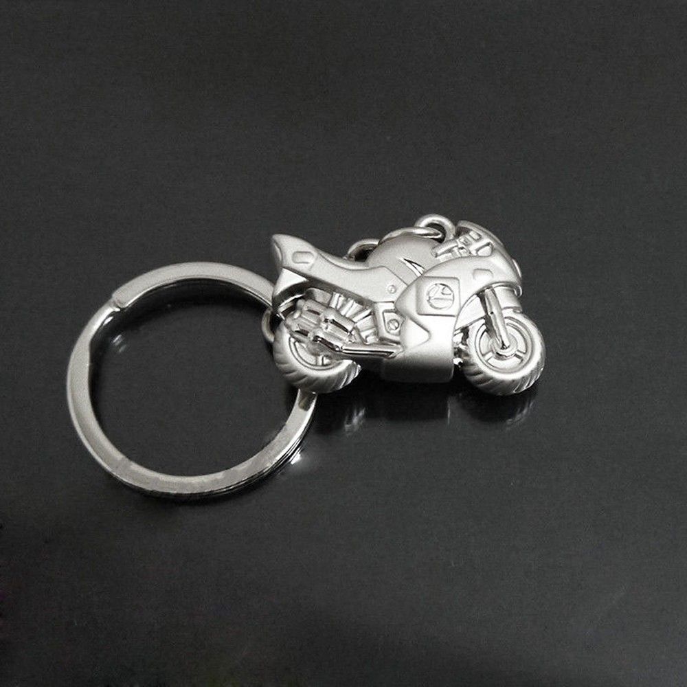 Silver Color Lover's Gifts Motor Shape Key Rings Key Chain Cool Car Key Ring 3D Motorcycle Design