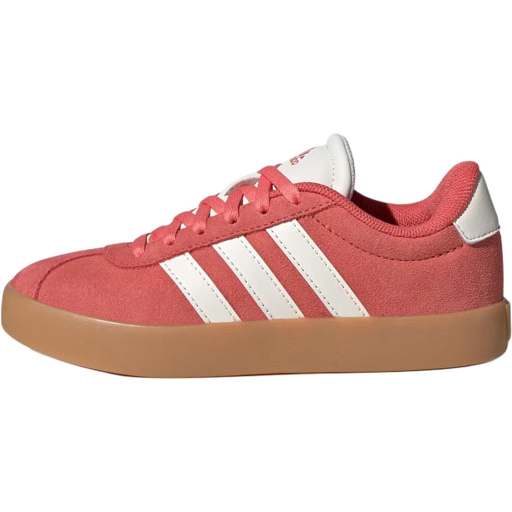 Adidas VL Court 3.0 Suede Comfortable Soft Support Low Top Kids Skate Shoes Kids Sneakers Red JR2214
