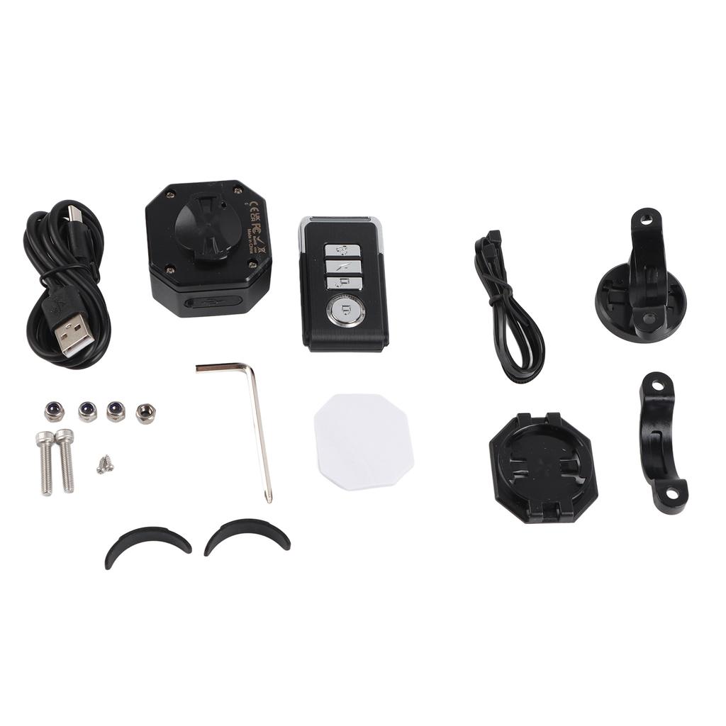 Bike Alarm System Bike Alarm with Remote Control Wireless USB C Motorcycle Waterproof Anti Theft