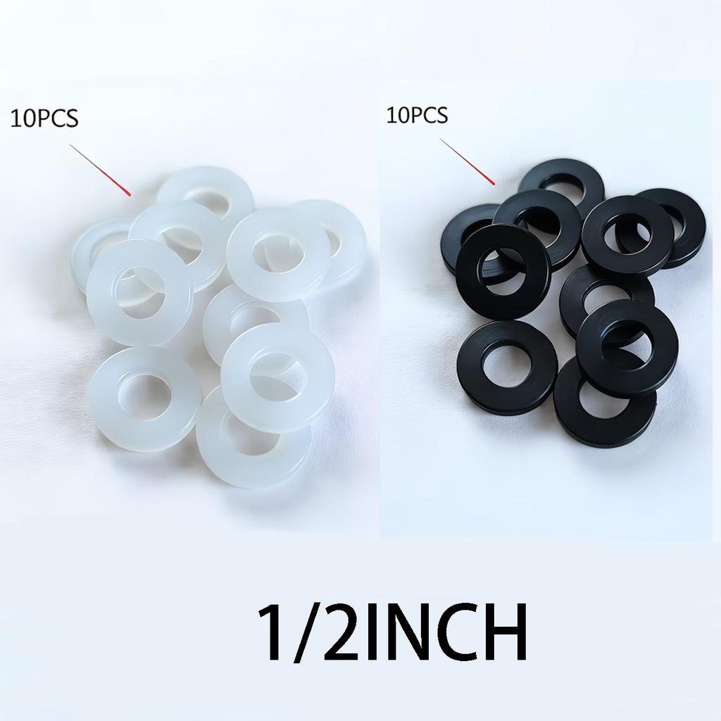20pcs Garden Shower Hose Connection Seal Rubber Gasket, 1/2" Pipe Seal Ring for Hot & Cold Water, Drain Connector