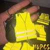 Reflective Lanyard Vest Safety Fire Night Travel Keychain Multi-color Student Supplies Bag Hanging Decorations Jewelry Accessori