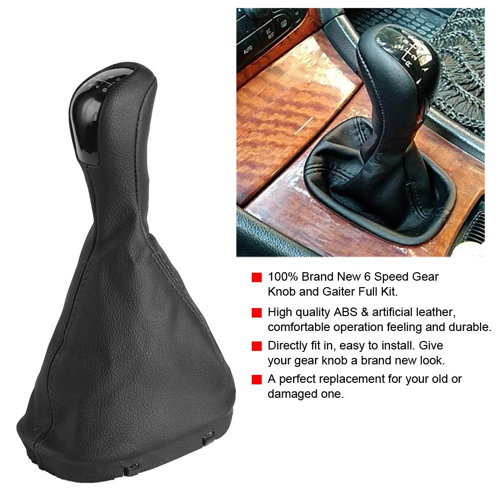 6 Speed Gear Shift Knob Gaiter Boot Cover for Mercedes Benz C Class W203 S203