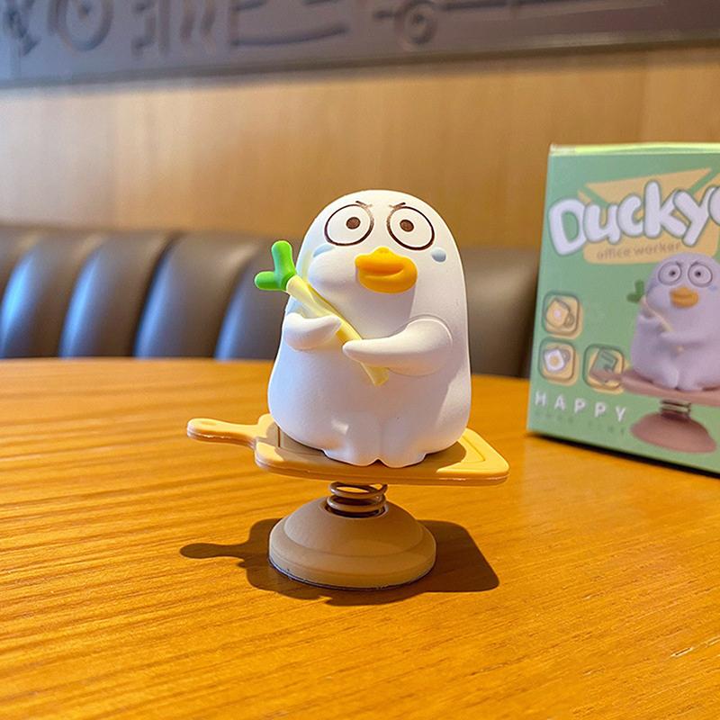 Funny Little Liu Duck Shaking Car Ornaments Statue Cartoon Little Liu Duck Car Decoration Cute Collection Car Bobblehead Figure