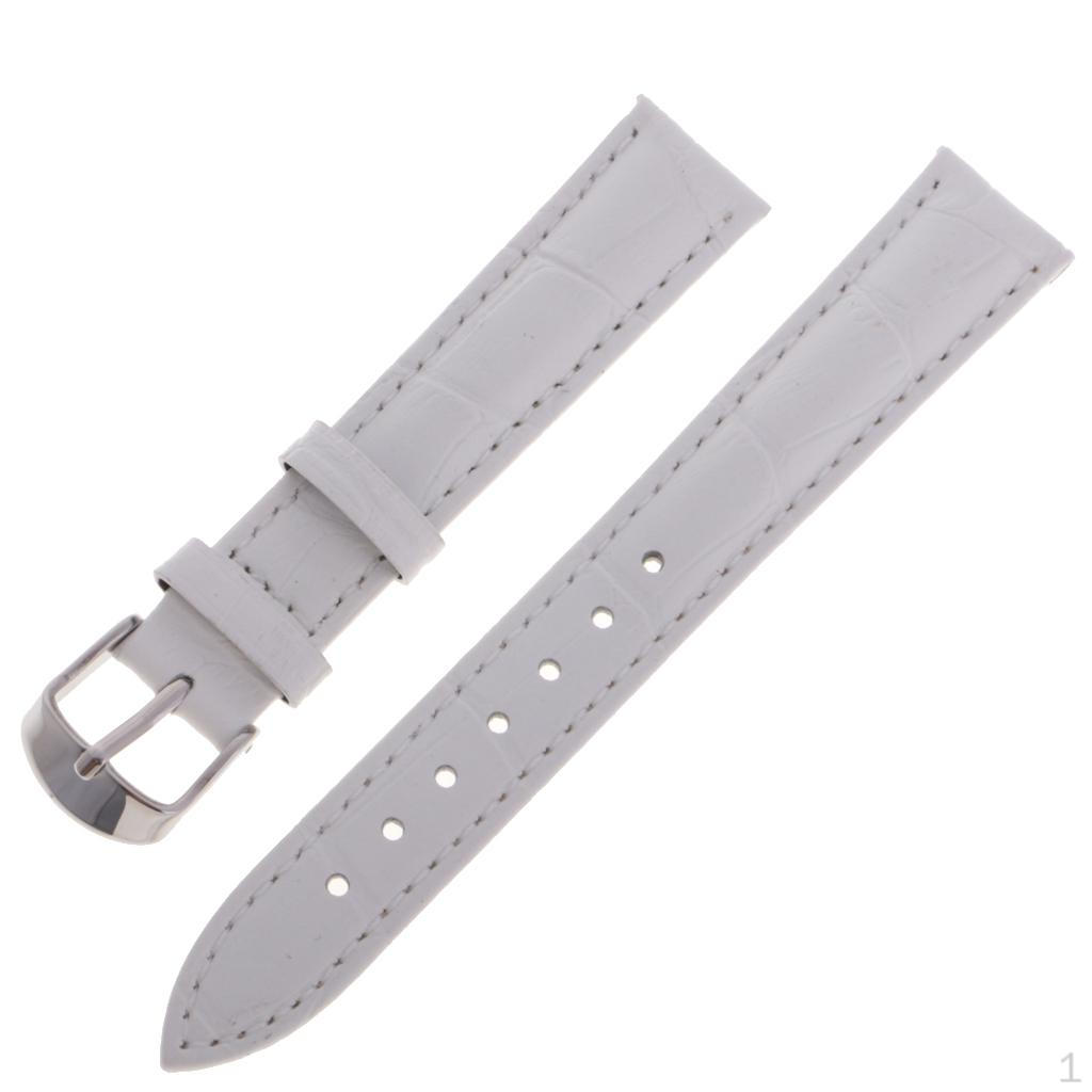 Замена кожаного ремешка для часов 16mm белый