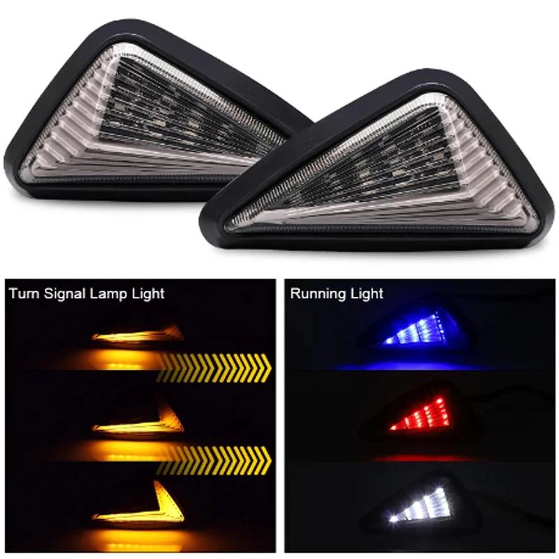 Motorcycle LED Turn Signal Indicators Triangle Flush Mount Amber Blinker Light Running Light LED Moto Accessories Turn Lamp