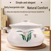 White Orchid Clay Casserole Pot