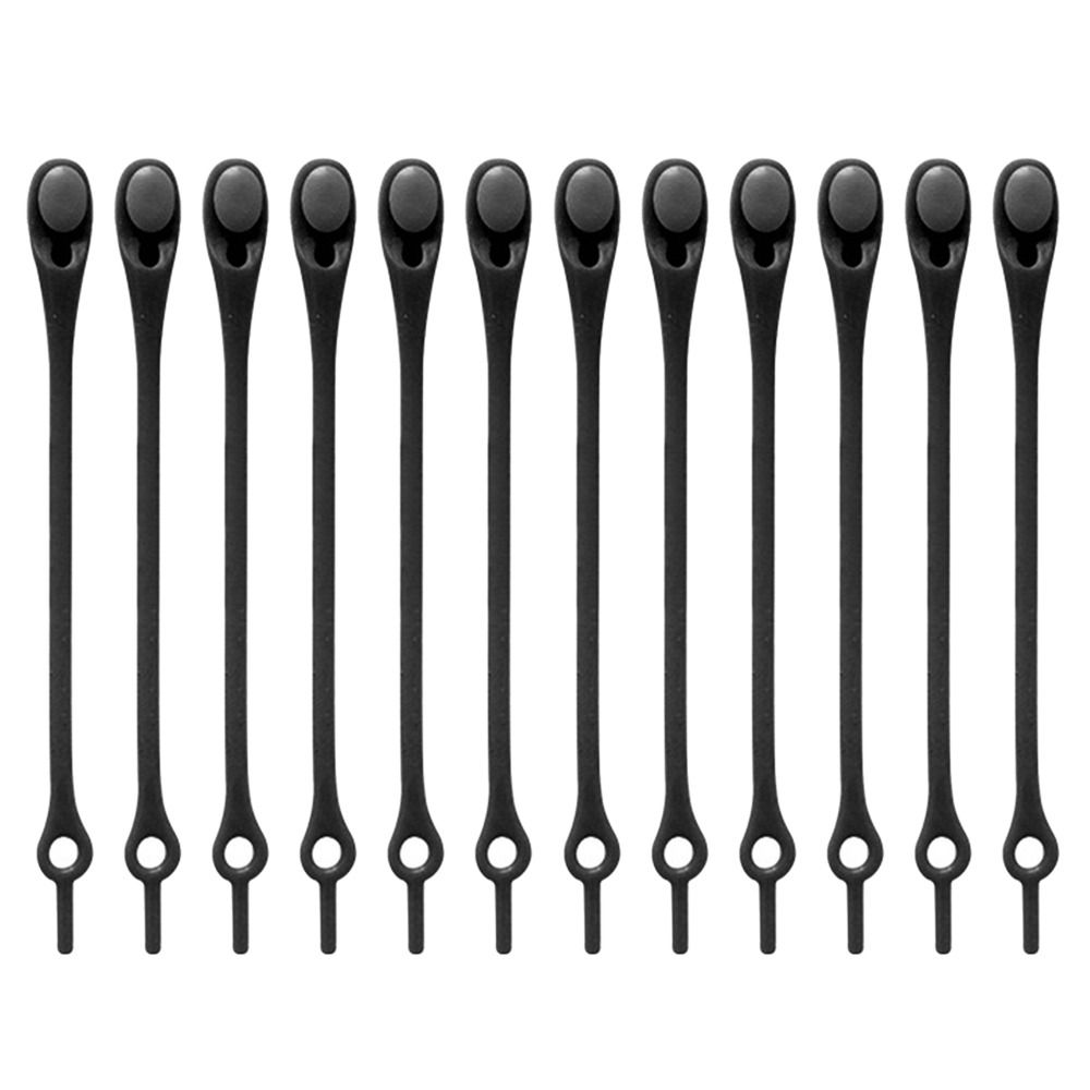 12Pcs/set Solid Color Stretch Shoelace Silicone Lazy People's Shoe Strap Durable Sneakers Laces