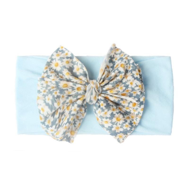 New baby headband, cute printed bow children's headscarf, thin breathable baby hair accessories