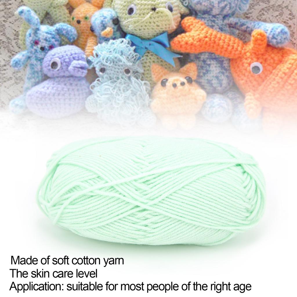 Crochet Yarn Soft SkinFriendly   Cotton Wool for Knitting   Children Clothes(Pink )