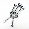 1Pcs New 6-19mm Ratchet Socket Spanner 72 Teeth Reversible Combination Stubby Single Wrench Steel Short Handle Nut Repair Tool